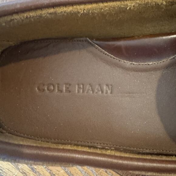 Cole Haan Gunnison 1 Eye Driver Moccasins Men's Shoe 10D Tie Leather Cushioned - Picture 14 of 16